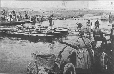 Troops of Ivan Konev&apos;s 1st Ukrainian Front construct a bridgehead across the Neisse