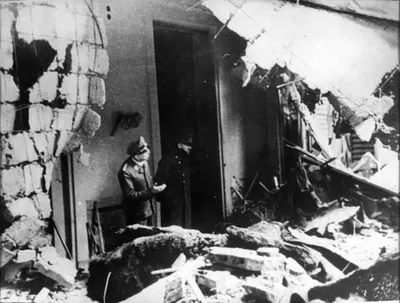 One of two final photos of Adolf Hitler in the New Reich Chancellery