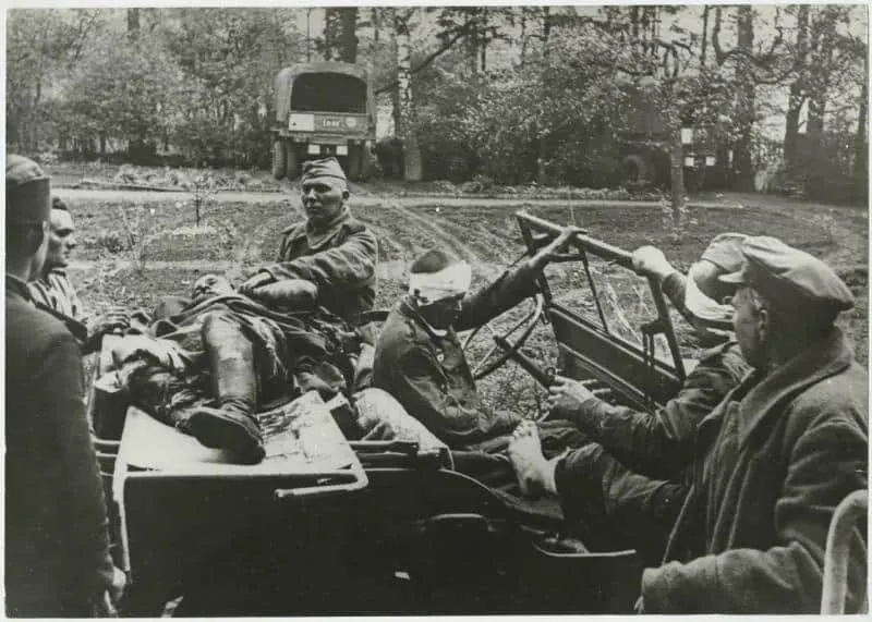 Wounded Red Army soldiers