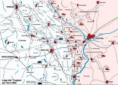 The situation on April 16th 1945 on the Oder front