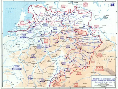The situation on the Western Front by mid-April 1945/Image: Public Domain