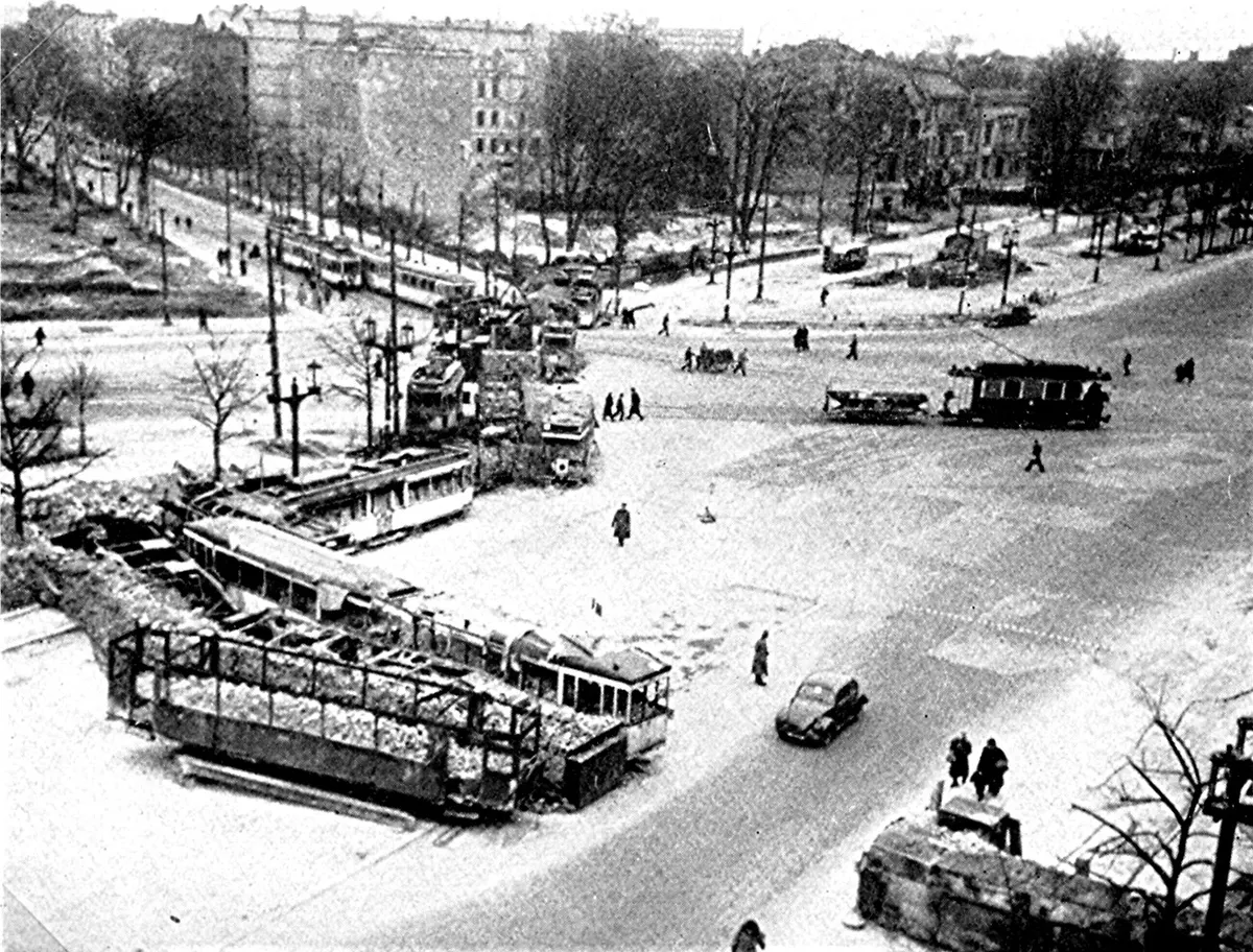 Barrikaden am Knie in Berlin