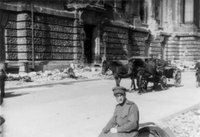 Bundesarchiv Bild 204-008, Berlin, Henryk Gorovits vor Reichstag