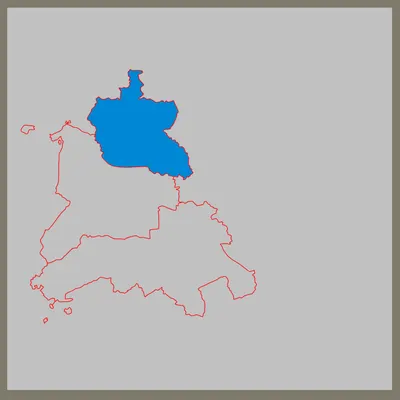 Carte de la zone d’occupation française à Berlin en 1945