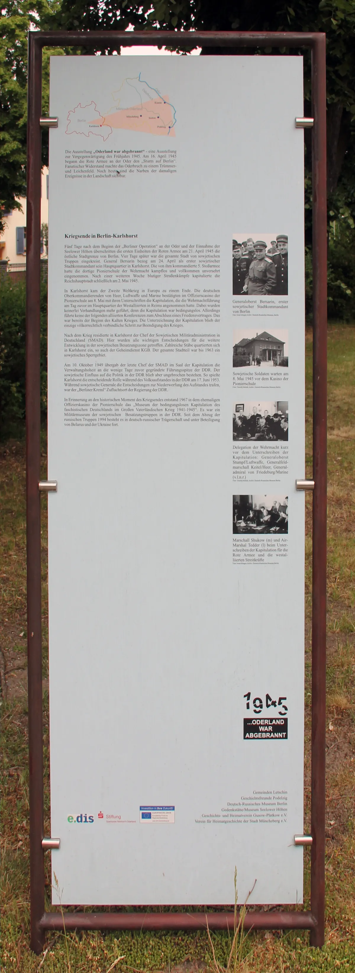 Gedenktafel Zwieseler Str 4 (Karlh) Kriegsende in Karlshorst