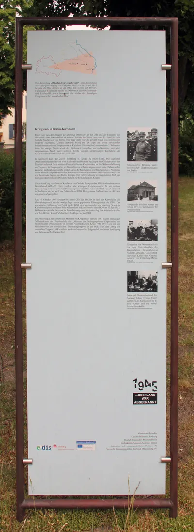 Gedenktafel Zwieseler Str 4 (Karlh) Kriegsende in Karlshorst