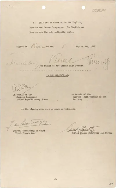 German Instrument of Surrender (May 8, 1945) - page 3