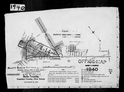 1940 Census Enumeration District Maps - New Jersey - Camden County - Berlin - ED 4-14