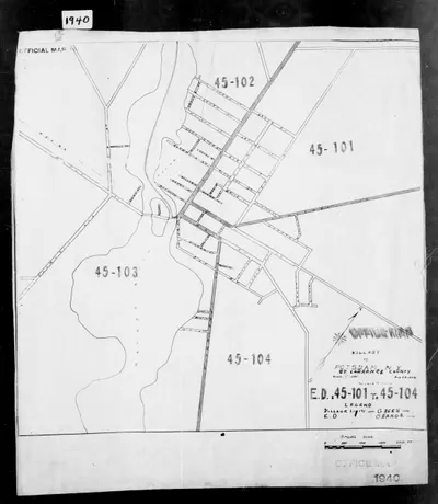 1940 Census Enumeration District Maps - New York - St. Lawrence County - Potsdam - ED 45-100 - ED 45-108